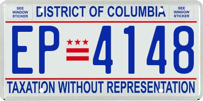 DC license plate EP4148