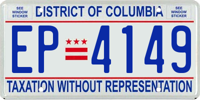 DC license plate EP4149