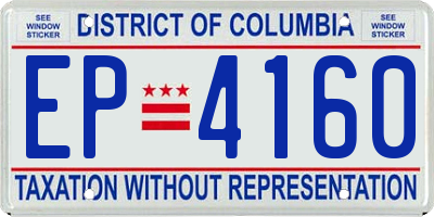 DC license plate EP4160