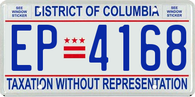 DC license plate EP4168