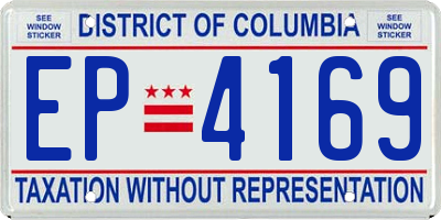 DC license plate EP4169