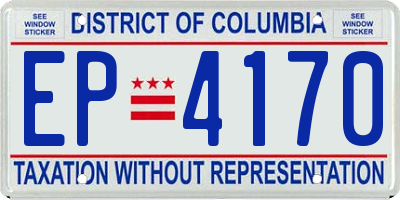 DC license plate EP4170