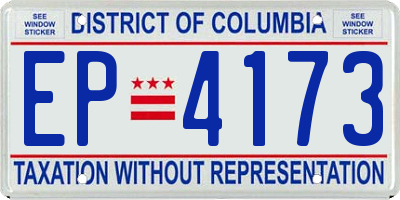 DC license plate EP4173