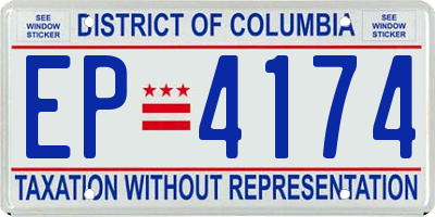 DC license plate EP4174