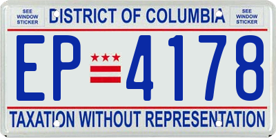 DC license plate EP4178