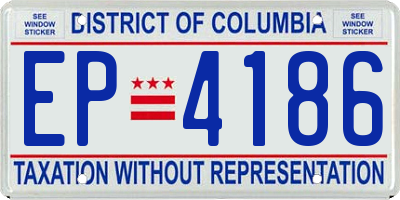 DC license plate EP4186