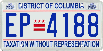 DC license plate EP4188
