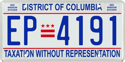 DC license plate EP4191