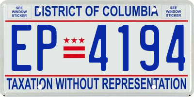 DC license plate EP4194
