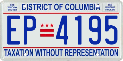 DC license plate EP4195