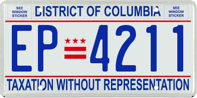 DC license plate EP4211