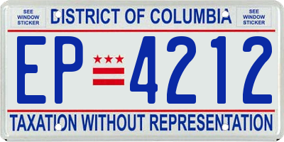 DC license plate EP4212