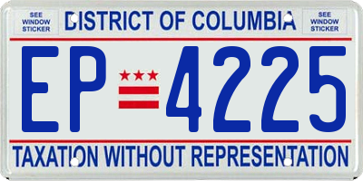 DC license plate EP4225