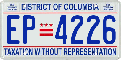 DC license plate EP4226