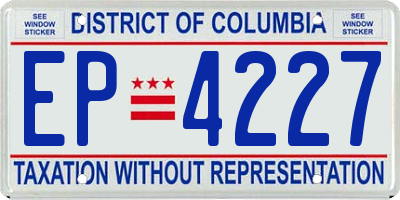 DC license plate EP4227