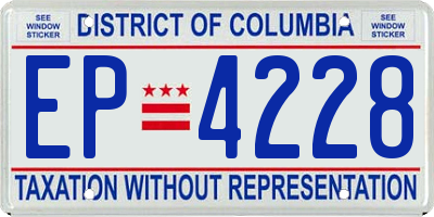 DC license plate EP4228