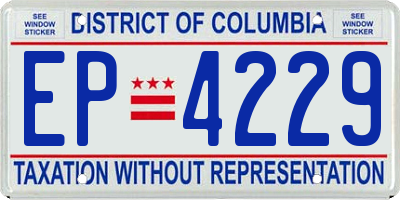 DC license plate EP4229