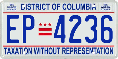 DC license plate EP4236