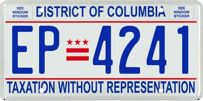 DC license plate EP4241
