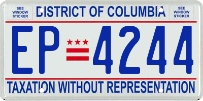 DC license plate EP4244