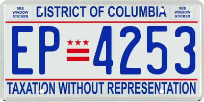 DC license plate EP4253