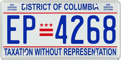 DC license plate EP4268