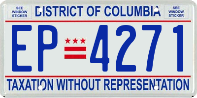 DC license plate EP4271