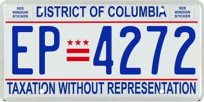 DC license plate EP4272