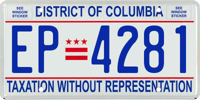 DC license plate EP4281