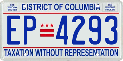 DC license plate EP4293