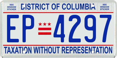 DC license plate EP4297