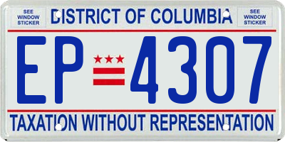 DC license plate EP4307