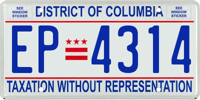 DC license plate EP4314