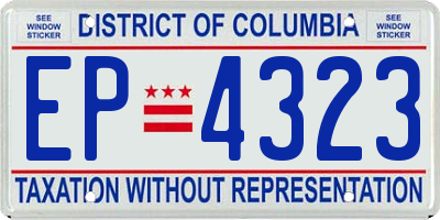 DC license plate EP4323