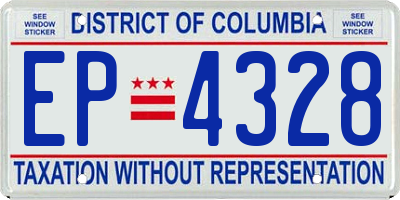 DC license plate EP4328