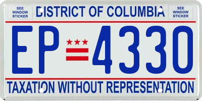 DC license plate EP4330