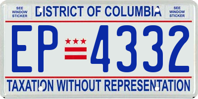 DC license plate EP4332