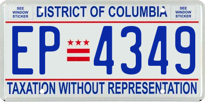 DC license plate EP4349