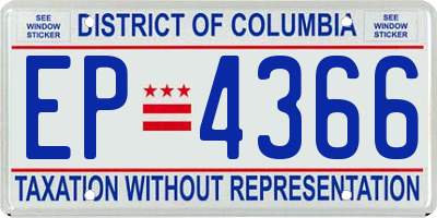 DC license plate EP4366