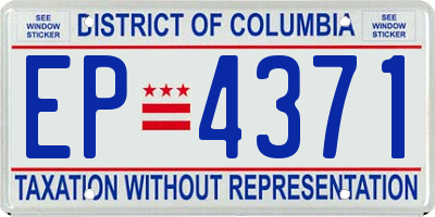 DC license plate EP4371