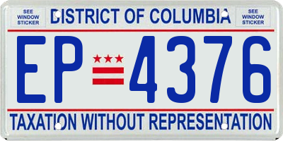 DC license plate EP4376