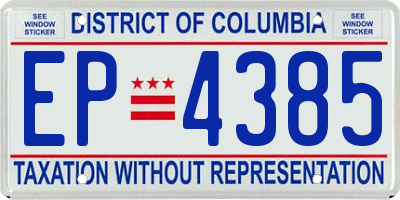 DC license plate EP4385