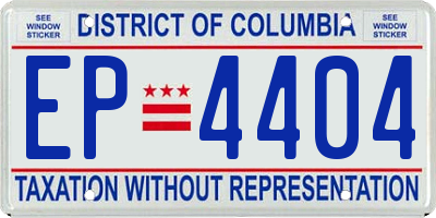 DC license plate EP4404
