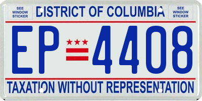 DC license plate EP4408