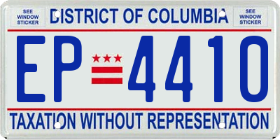 DC license plate EP4410