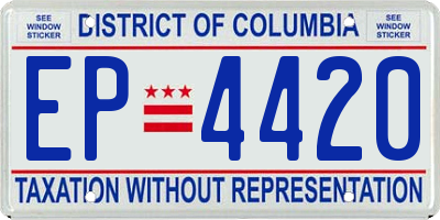 DC license plate EP4420