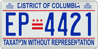 DC license plate EP4421