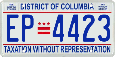 DC license plate EP4423