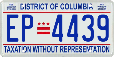 DC license plate EP4439
