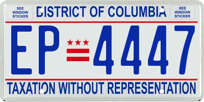 DC license plate EP4447
